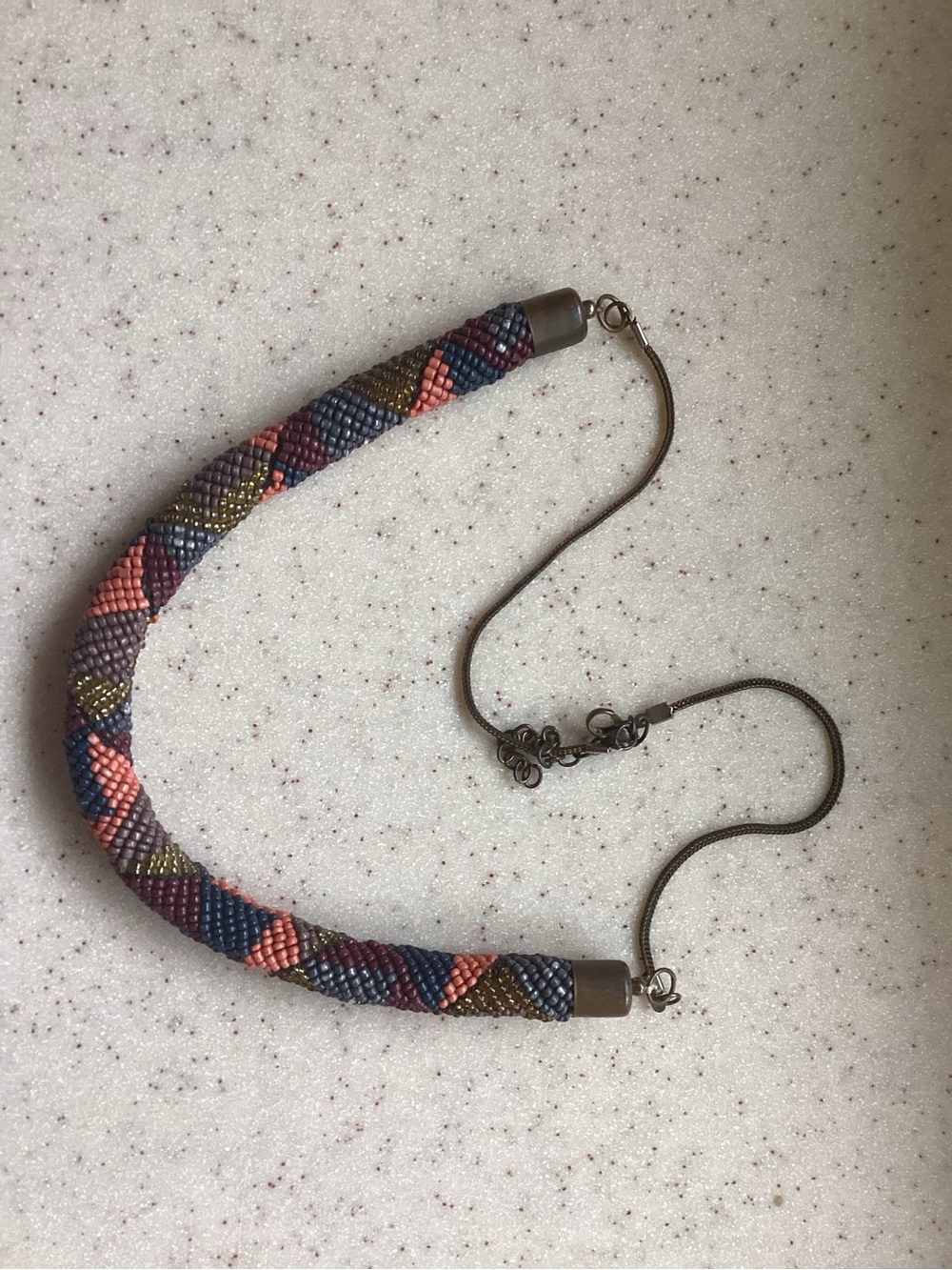 Beaded Multicolor Statement Necklace